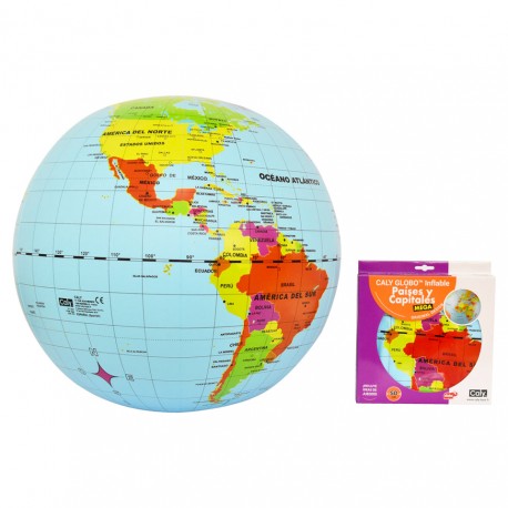 GLOBO INFLABLE PAÍSES Y CAPITALES MEGA