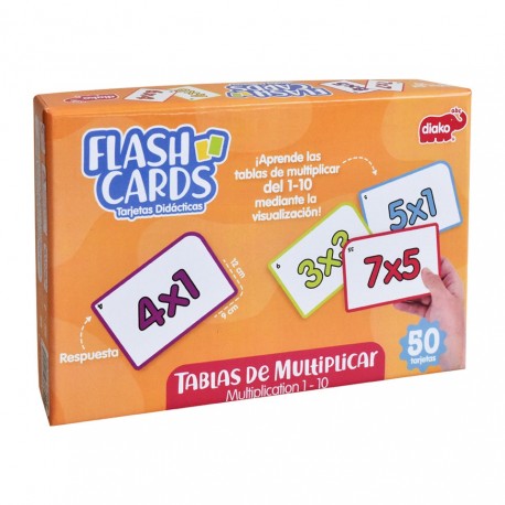 FLASH CARDS TABLAS DE MULTIPLICAR