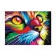 PINTA POR NÚMERO 30x40 GATO MULTICOLOR