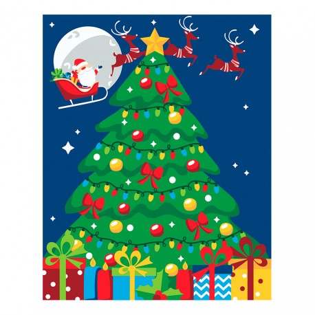 PINTA POR NUMERO 40X50 ÀRBOL DE NAVIDAD