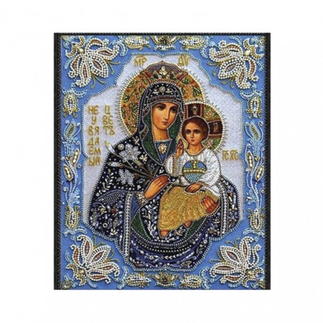 ARTE DIAMANTE VIRGEN AZUL 40 X 50