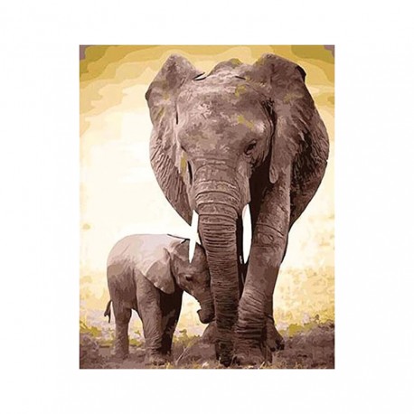 ARTE DIAMANTE ELEFANTES 40 X 50