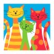 PINTA POR NÚMERO KIDS 21X21 TRES GATOS