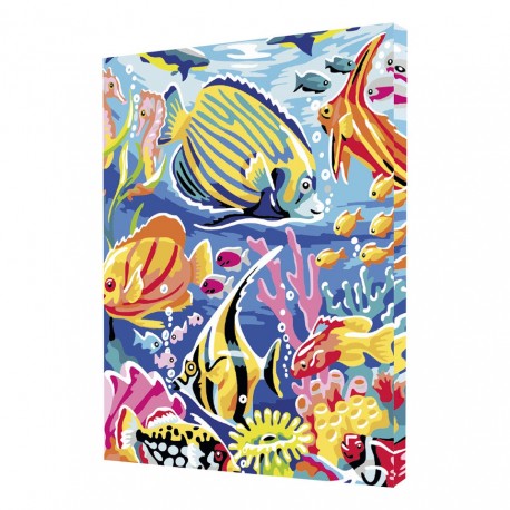 PINTA POR NÚMERO 40X50 ACUARIO