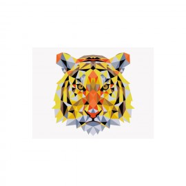 PINTA POR NÚMERO 30X40 TIGRE GEOMÉTRICO