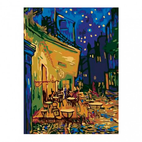 PINTA POR NÚMERO 40 X 50 CAFÉ TERRAZA