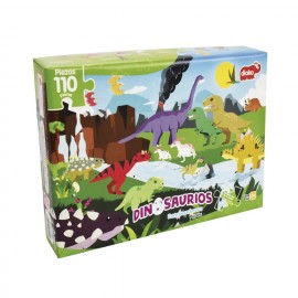 ROMPECABEZAS DINOSAURIOS 110 PZS